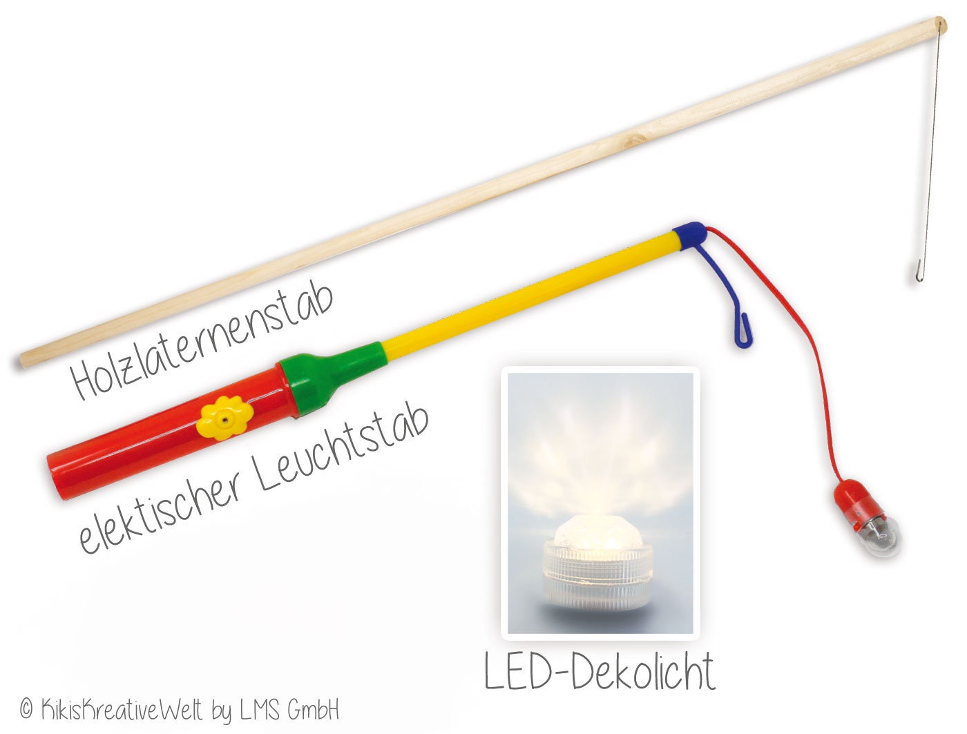 Kit DIY Lanterne En Feutre Pour Enfants - 3 Modèles Animaux (Dinosaure, Hibou, Tigre) Avec Bâton Et Guirlande LED - 24x20 Cm