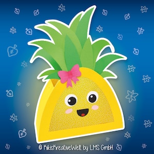 Lantern craft set pineapple "Früchtchen Ana" for St. Martin's parade, lantern parade, St. Martin's, lamp, string of lights, children, St. Martin's lantern