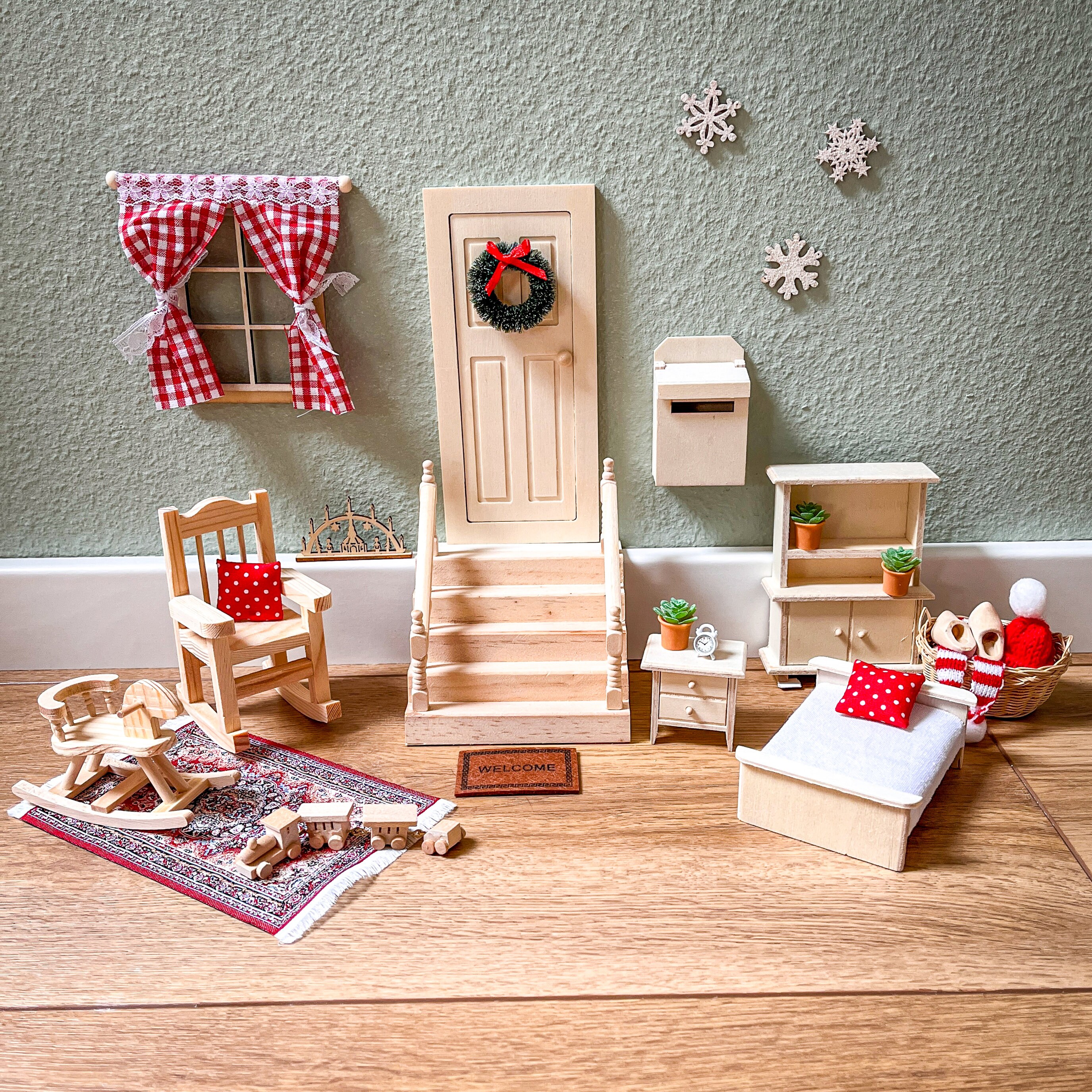 Set De Accesorios Para Duendes Navideños – Miniaturas De Luces, Horno, Lavadero Y Frutas Para Casa De Duendes, Ideal Para Bromas Y Decoración