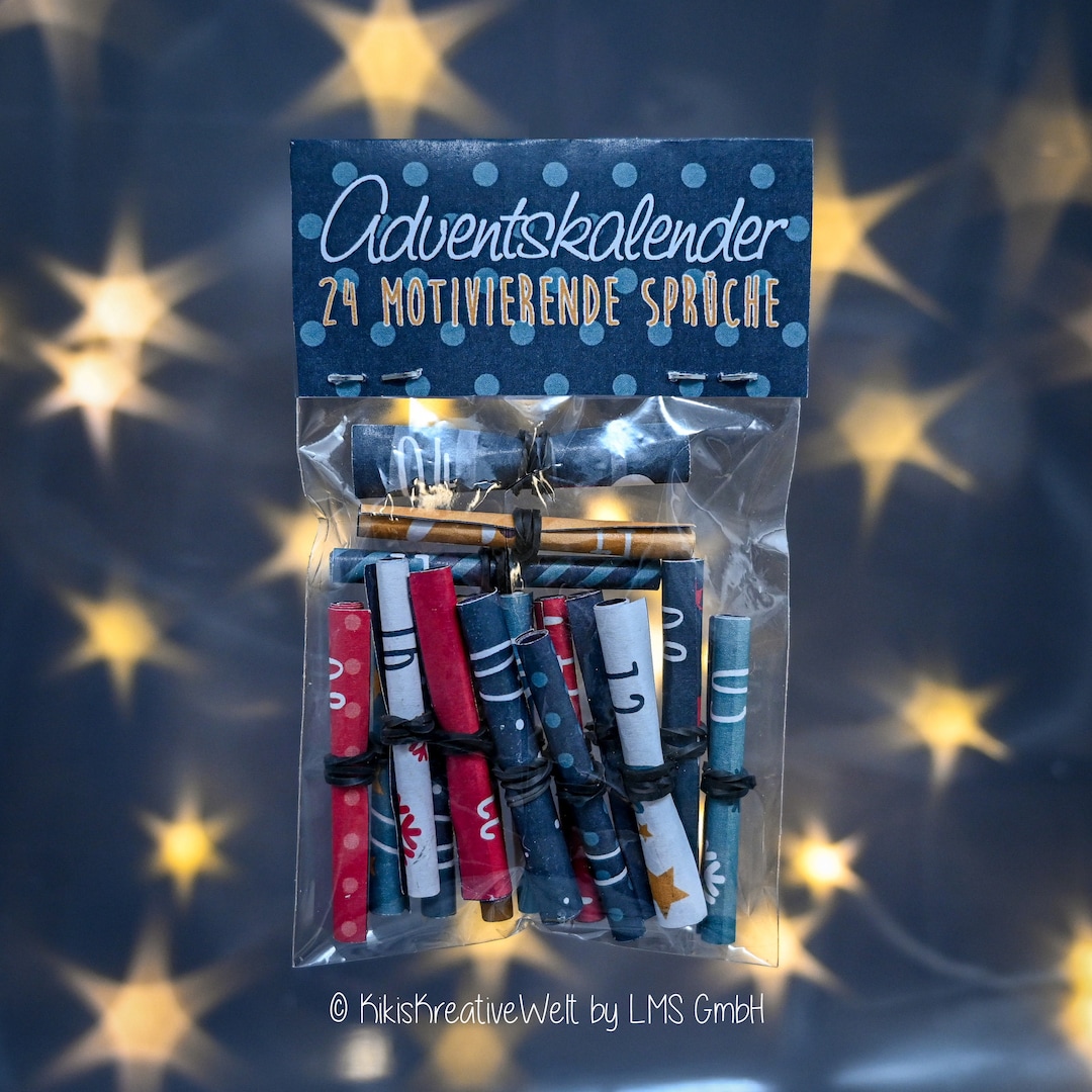 Mini Adventskalender 24 Lose mit 24 motivierenden Sprüchen Etsy.de