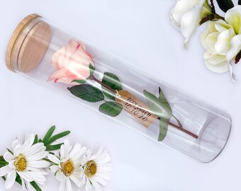 Valentine's Day Rose Decoration Keepsake | Personalised Gift For Her | Anniversary Ornament | Custom Ornament