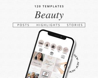 Spa Beauty Skincare Instagram Templates Canva Social Media Kit