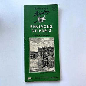 Guía Michelin vintage 1953-54 – Environs de Paris – Guía de viajes francesa