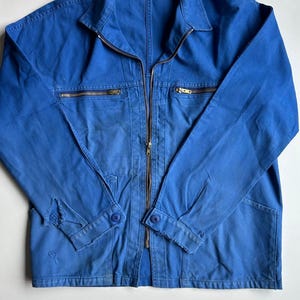 1960s Vintage French Workwear Light Cyclist Jacket Zip