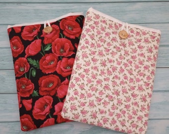 Floral, Book Sleeve, Book Protector, Book cover, Book Bag, Book Pouch, gifts