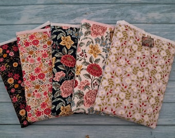 Floral Book Sleeve, padded Book cover, Handmade