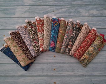 William Morris Glasses Case, Handmade Padded Cotton Sleeve