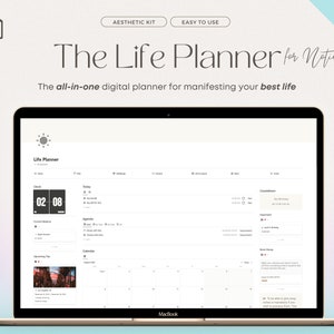 Notion Template Life Planner, Notion Dashboard, All in One Digital Planner, Notion Template Personal, Task, Habit Tracker, Visionboard 2023