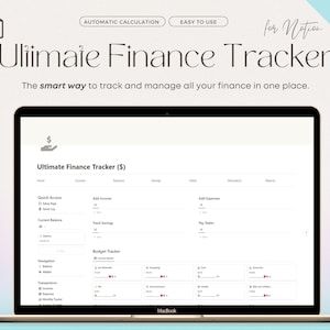 Notion Template Finance Tracker, Notion Budget Template, Budget Spreadsheet, Income Tracker, Expense Tracker, Personal Finance Planner