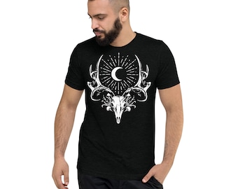 Hunter Gatherer Tee | Gift for Dad | Gift for Hunter | Mule Deer Hunter Tee | Deer Skull Tee