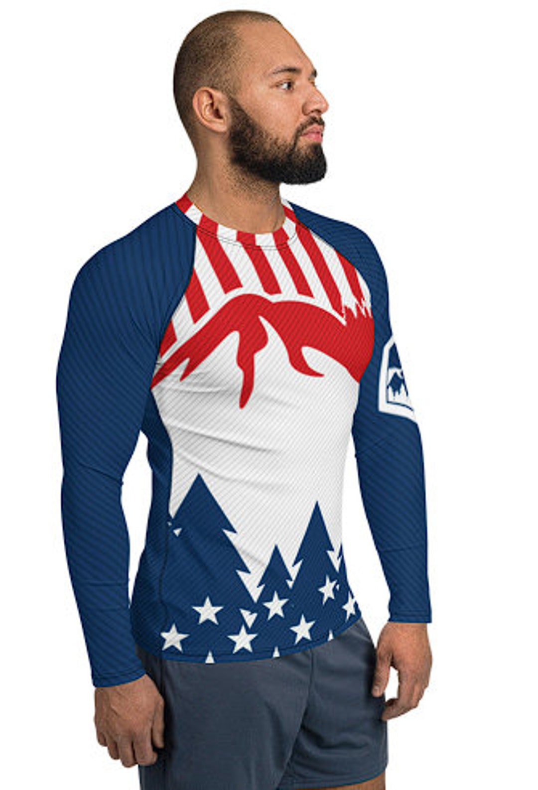 USA Rash Guard Paintball Rash Guard American Flag Rash Etsy