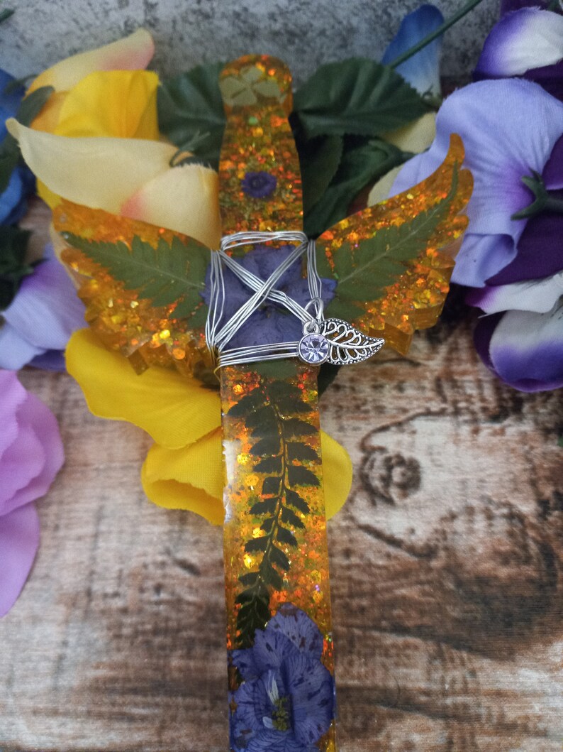 Resin and Pressed Flower Dagger Etsy