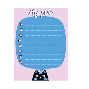 To Do List — Cat To Do List — Cute To Do List — Printable To Do List — Digital Download — Cat Cats Cats