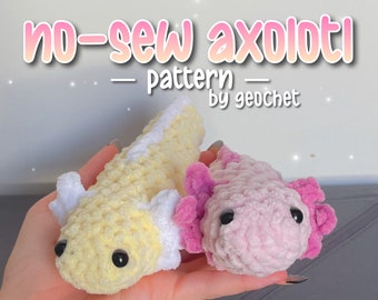 Gehaakt Axolotl-patroon / Axolotl-patroon zonder naaiwerk / Amigurumi Axolotl-patroon PDF