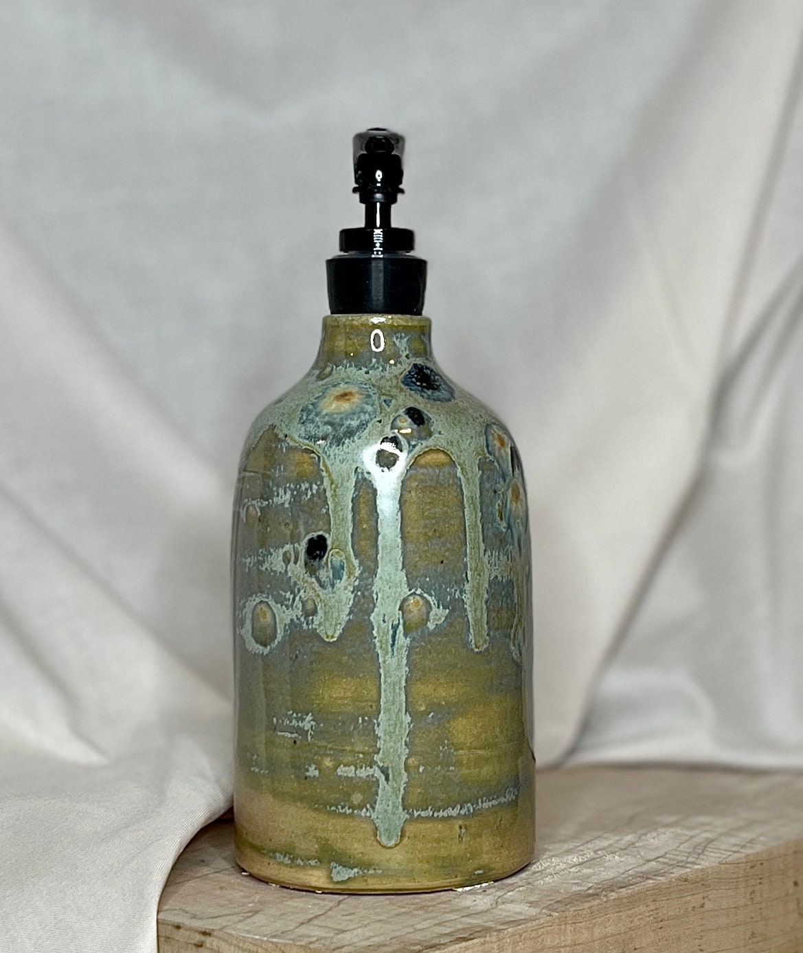 Soap Dispenser Pottery Handmade Ceramics Green Etsy Canada