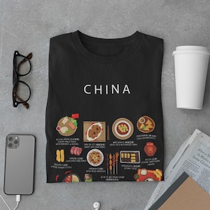 China Foodie T-Shirt - Jiaozi, Peking Ente, Hot Pot, China Long Bao, Chinesisches Street Food Geschenk