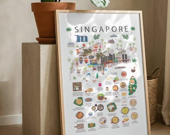 Singapore Kids Map Poster: Educational Travel Wall Art