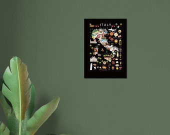 Kids Poster Italy | Paper | Educational | World map | Travel | Wall decor