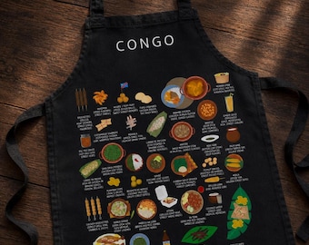 Congo Food Apron | Congolese Cooking Apron | African Cuisine Kitchen Gift