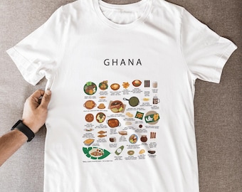 Ghana Food T-Shirt – Ghanaian Foodie Shirt, Jollof Rice & Waakye Street Food Gift