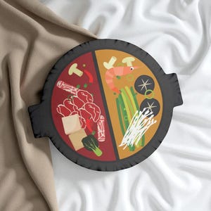 Chinese Hot Pot Pillow: Foodie Home Decor Accent Cushion