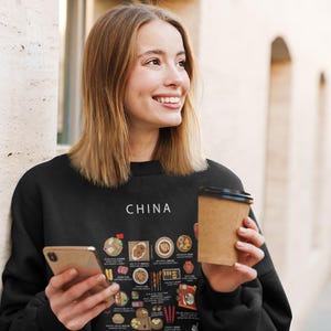 Chinesischer Foodie Sweater: Knödel, Hot Pot, Mapo Tofu