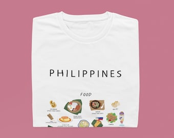 Philippines Foodie T-Shirt – Adobo, Lumpia, Halo-Halo and Filipino Street Food Tee