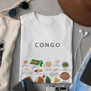 T-shirt pour gourmets congolais - Cadeau drôle de pondu, poulet moambe et makayabu pour les amateurs de cuisine