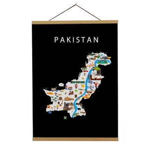 Poster pakistanischer | Papier | Pädagogische | 50 x 70 cm | Kinder | Weltkarte | Kinderzimmer | Reise | Spielzimmer Wand Deko