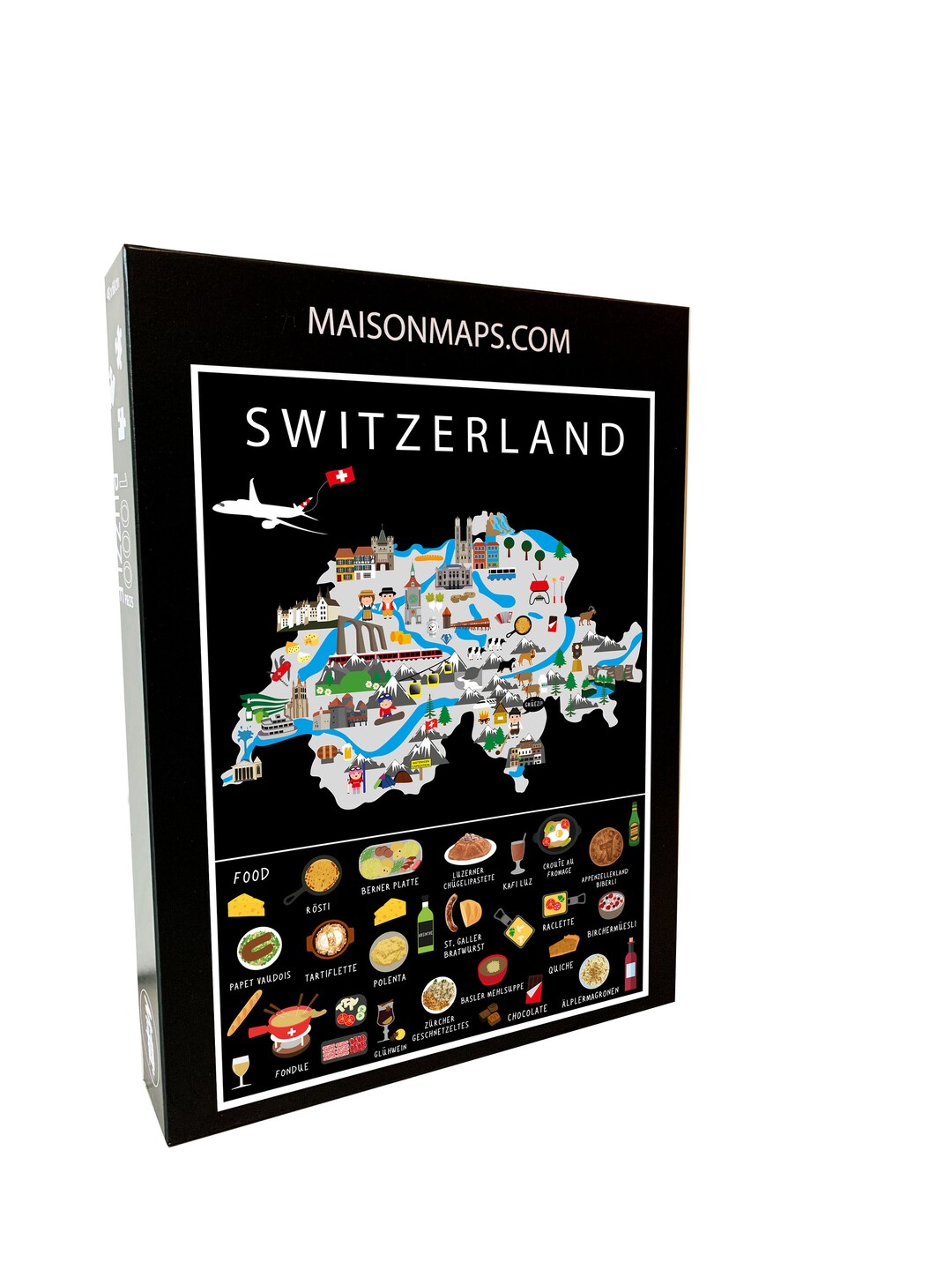 Puzzle of Switzerland 1000 Pieces Family Jigsaw Adults Kids Food Fun ...