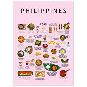 Philippines Food Poster: Filipino Cuisine Art Print