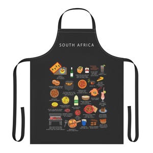 South African Cuisine Apron: Bobotie, Braai & Bunny Chow
