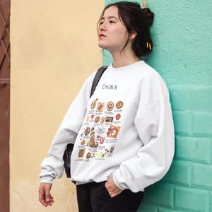 Suéter China Foodie – Bolinhos, Hot Pot, Mapo Tofu – Presente para expatriados chineses e amantes da comida