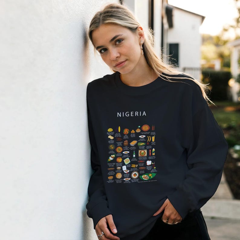 Nigeria Food Sweater | Jollof Rice, Suya | Egusi Soup, Cozy African ...