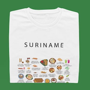 Surinamese Foodie T-Shirt – Organic Cotton Street Food Tee, Roti Pom Saoto Gift