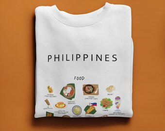 Filipino Foodie Unisex Crew Neck Sweater: Philippines Cuisine Travel