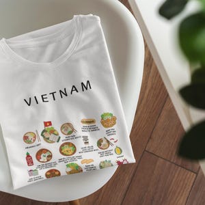 T-shirt pour gourmets vietnamiens - Cadeaux drôles de pho, de banh Mi et de café glacé pour les amateurs de cuisine