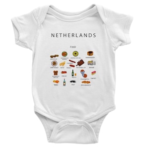 Dutch Food Baby Short Sleeve   | One Piece | Romper | The Netherlands