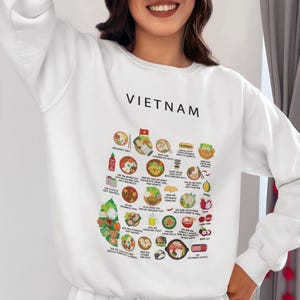 Pull cuisine vietnamienne - Cadeau pour les amoureux de Pho, Banh Mi et Goi Cuon