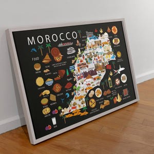 Kids Poster Morocco | Paper | Educational | World map | Travel | Wall decor
