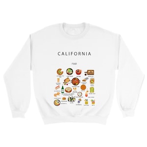 California Food | Klassischer Unisex Pullover | Rundhalsausschnitt | Reise | Küche | Usa