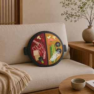 Almofada chinesa para panela quente: almofada decorativa para casa gourmet
