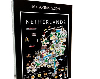 Puzzel van Nederland | 1000 stuks | Familie | Puzzel | Volwassenen | Kinderen | Voedsel | Leuk | Reizen | 48x68cm