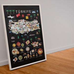 Türkiye Kids Poster - Bunte Karte fürs Kinderzimmer | Türkische Abenteuer Wandkunst von Maison Maps