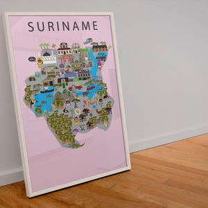 Poster von Suriname Pink | Papier | Kinder | Kinderzimmer Wanddeko