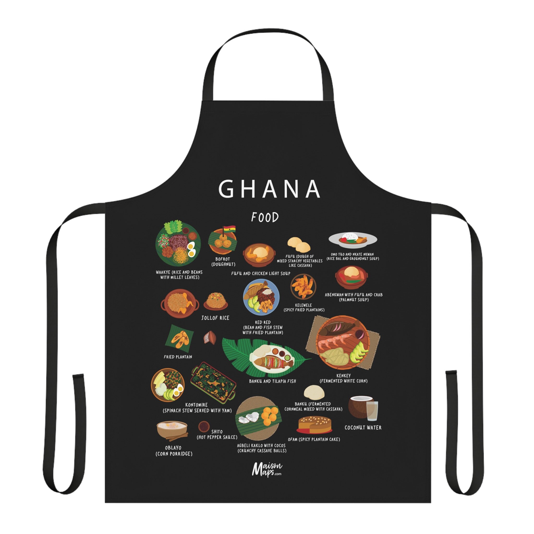 Ghana Food Apron Kitchen African Cuisine Chef Etsy