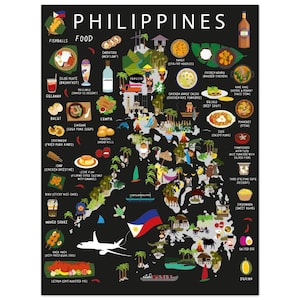 Kids Poster Philippines | Paper | Educational | World map | Travel | Wall decor |