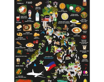 Kids Poster Philippines | Paper | Educational | World map | Travel | Wall decor |