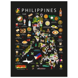 Philippines Kids Poster | Fun Food & Culture Map for Children’s Room | Colorful Wall Art by Maison Maps