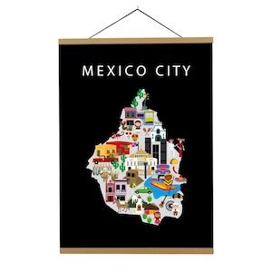 Affiche de Mexico | | papier | éducatifs 50 x 70 cm | | pour enfants Carte du monde | Chambre de bébé | | de voyage Décoration murale de la salle de jeux | Amérique du Nord
